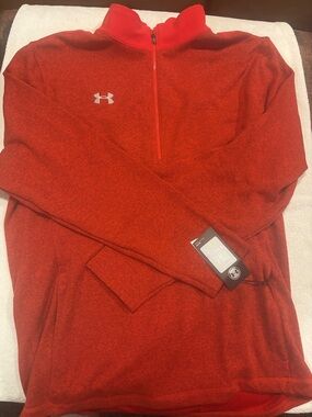 Under Armour Red Heather 1/4 Zip Pullover